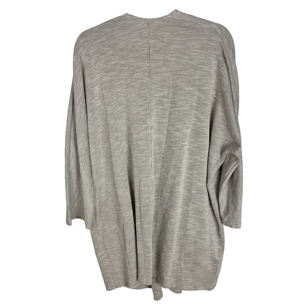 Anthropologie Donni Sandwash Ribbed Gray Duster Cardigan OSFA Loungewear Basic - Picture 5 of 10